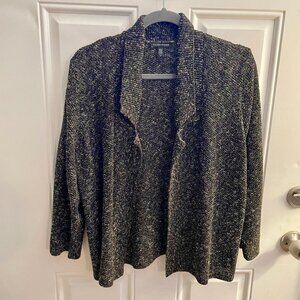 Eileen Fisher Marled Open Cardigan size M